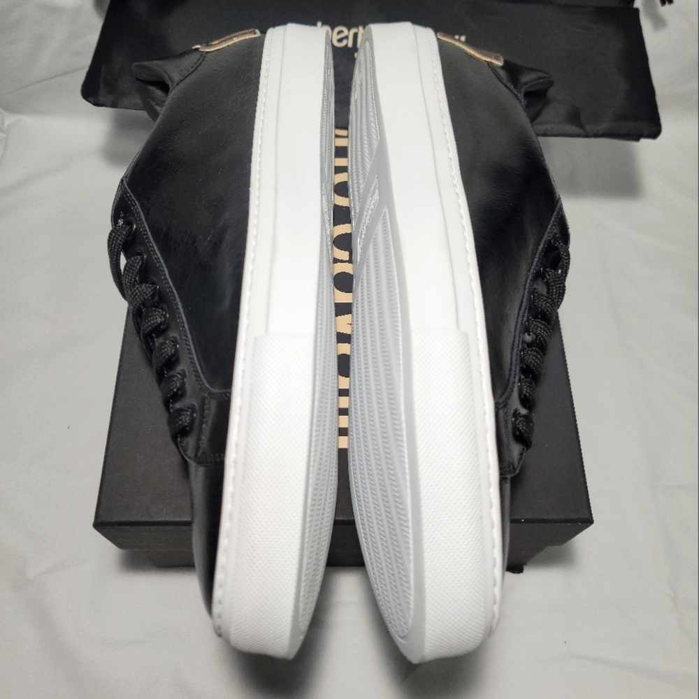 Roberto Cavalli Low-Top High-Shine Leather Sneakers Size 11.5 Men's - Picture 7 of 9